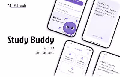 Study Buddy - AI EdTech App, Flashcards, Quizzes