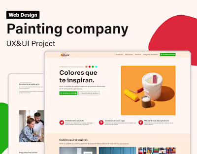 UX/UI Design for a Painting company - Landing Page