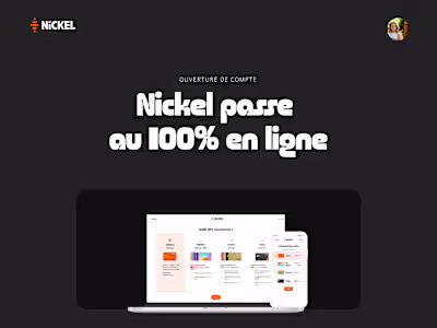 Création Onboarding • UX UI • Nickel