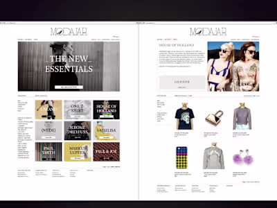 Modajar Online Retailer Brand Design