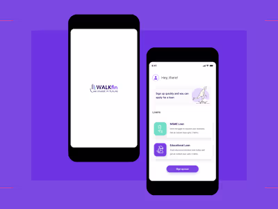 Walkfin UX/UI design