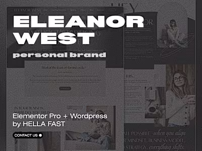 Bold Personal Brand w/ Elementor PRO and WordPress 