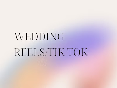 Wedding/couples Reels/Tik Tok