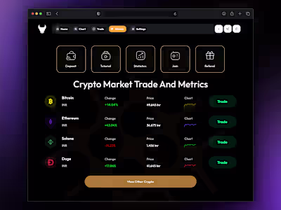 NFT Dashboard UI Design