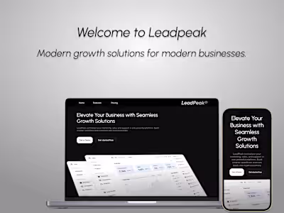 Leadpeak – Landing Page Design for CRM SaaS Startup
