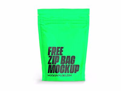 Free Zip Bag Mockup (PSD)