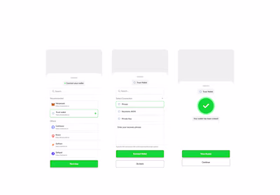 Web3 Wallet Connection Flow – UI Design