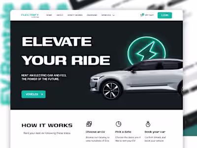 EV Rentals - Website Design