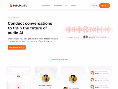 Babel Audio Website