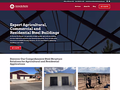 Custom WordPress Website for Across the Border