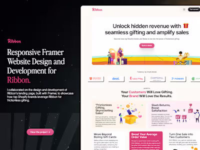 Ribbon Landing Page Design and Development
