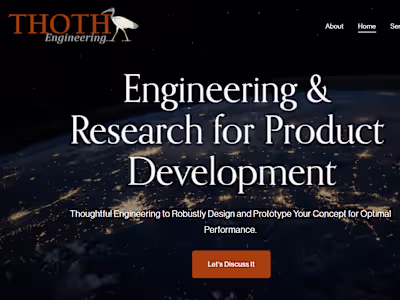 Website Design + Technical Writing | Thoth Engineering