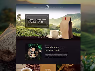 Design for a Coffee-related WordPress Theme