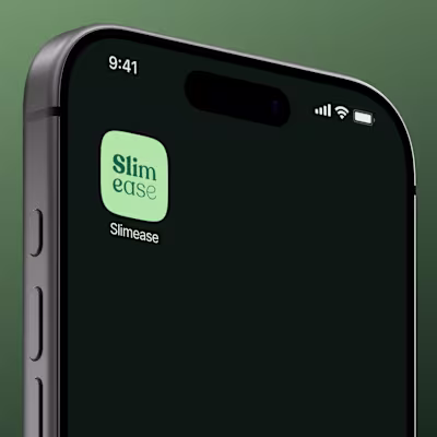 New drop! Slimease app icon & logo clean, modern, wellness-f...