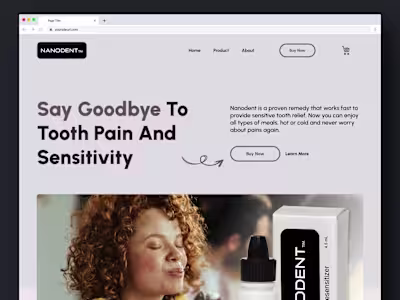 Tooth Sensitivity Landing Page