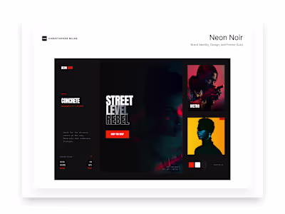 Neon Noir Urban Industrial E-Commerce Experience
