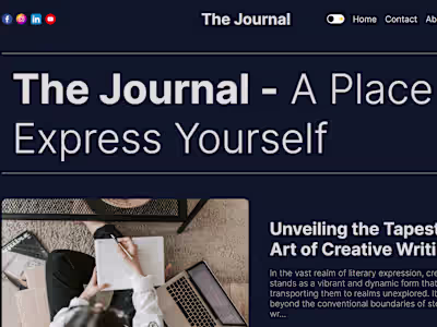THE JOURNAL- Next.js Blog Application with TailwindCSS
