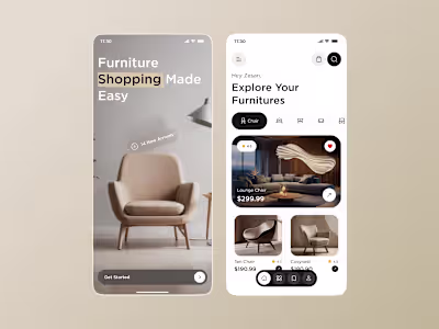 Furniture Store App UI Design