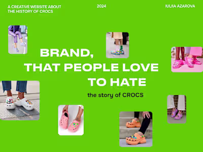 A Creative Website About the History of Crocs