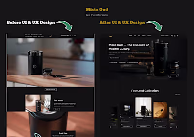 UI/UX Transformation: Mista Oud We turned a generic website ...