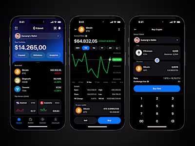 Kripset Crypto Exchange - Mobile App Design