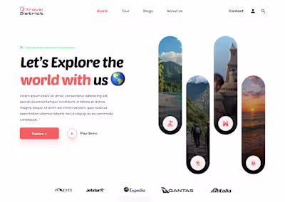 Travel District Hero Section