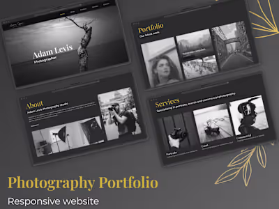 Responsive website for a photographer’s portfolio