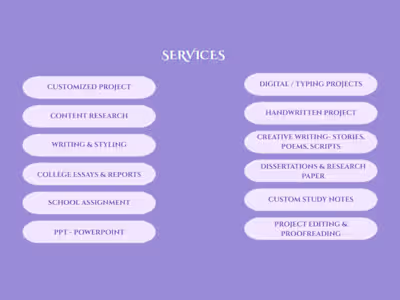 Creative Writing & Ghostwriting Project