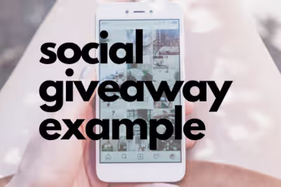 Social Media Giveaway Example