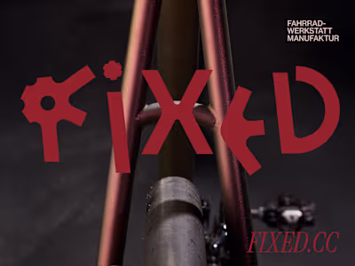 Bicycle workshop logo. FIXED