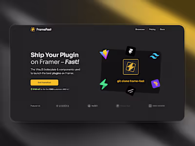 FrameFast – Brand, Framer Website