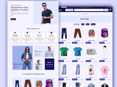 Modern & Trendy Fashion Store, Full Website Design + Development