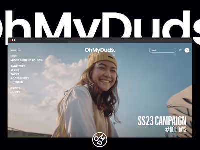 Web Design for OhMyDuds, a Dubai-Based Fashion Brand.