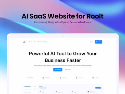AI SaaS Website: Designed on Figma, Built on Framer