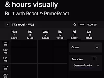 Task Management App with Calendar & Goal Tracking – React.js