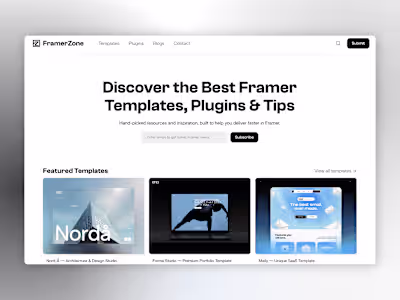 Framer.zone — Directory Website Development