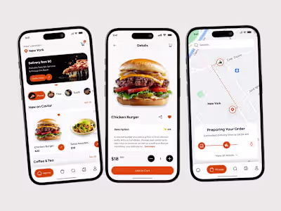 FOOD DELIVERY APP UI UX DESIGN