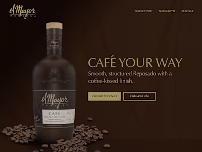 El Mayor Café Landing Page Design