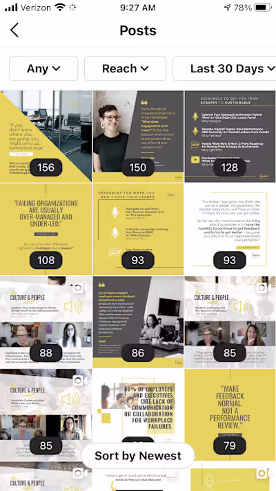 Instagram Content & Design Sample