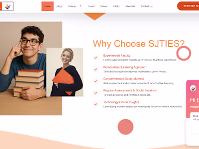 This website develop for coaching instutute