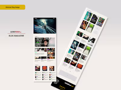 Blog Magazine UI design