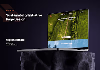 Sustainability initiative - Landing page