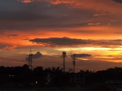 “Edited this sunset shot by enhancing the contrast and warmt...