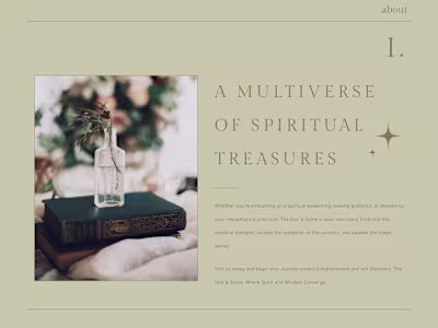 Web Design for Metaphysical Shop