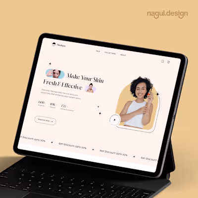 Skin Care Company Landing Page UI