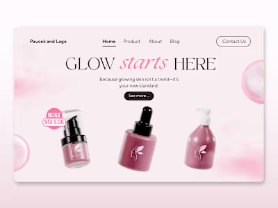 Paucek and Lage Skincare Landing Page Design