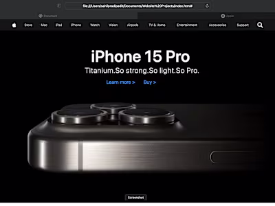 Apple website clone
