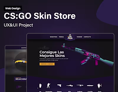 UX/UI Design for a CS:GO Skin Store - ecommerce