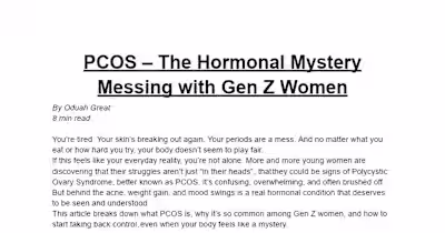 Understanding PCOS: A Guide for Gen Z Women