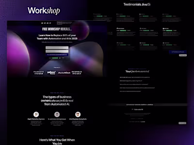 Workshop, Newsletter & Course Landing Page for Automated AI